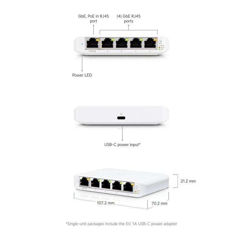 Ubiquiti USW-FLEX-MINI - UniFi Switch Flex Mini - Image 3