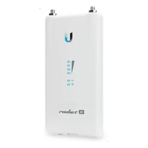 Ubiquiti Rocket AC white wireless radio device on white background.